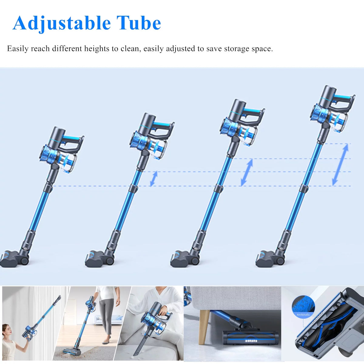 Cordless Stick Vacuum Cleaner Blue J560854