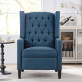 Blue Upholstered Manual Recliner J124