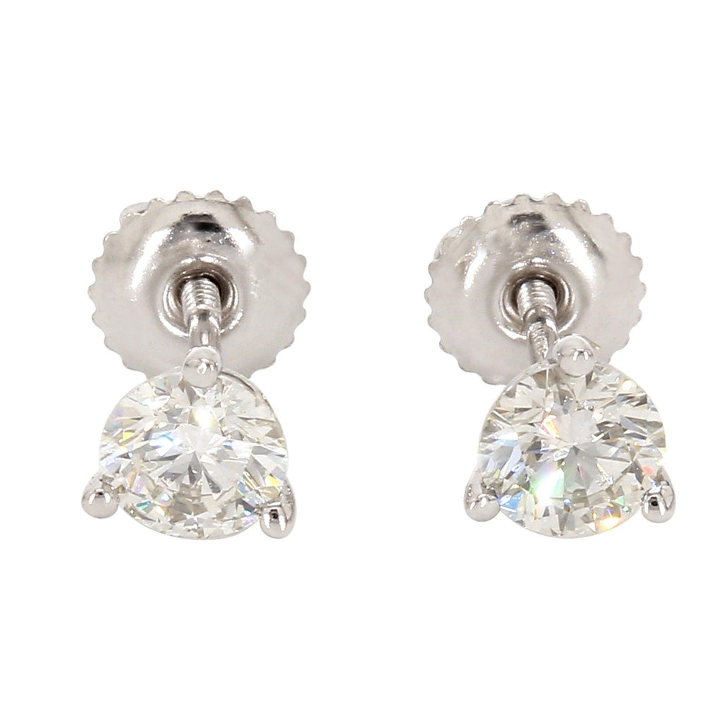 1/2 Ctw Lab-Grown Diamond Stud Earrings 14k White Gold J654436