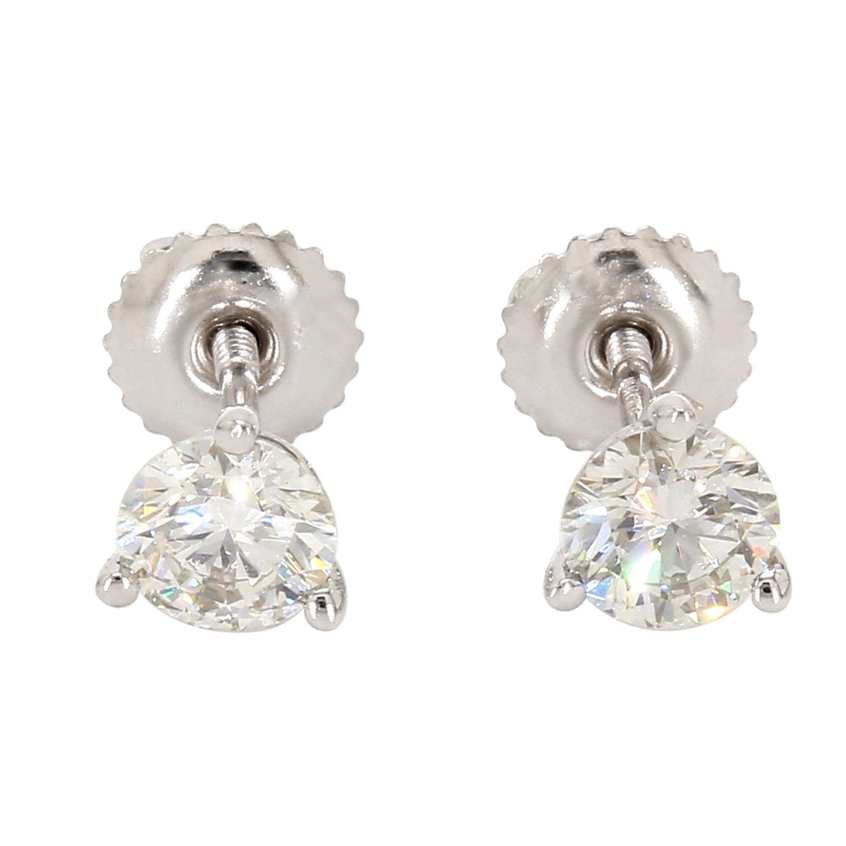 1/2 Ctw Lab-Grown Diamond Stud Earrings 14k White Gold J654436