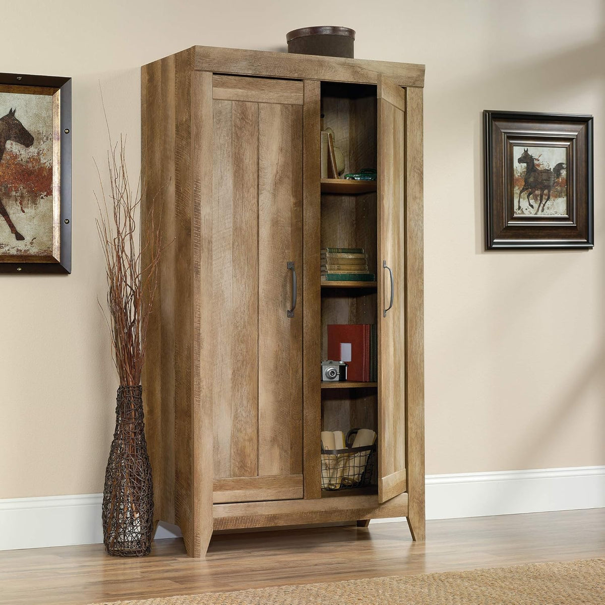 Craftsman Oak Storage Cabinet B3323