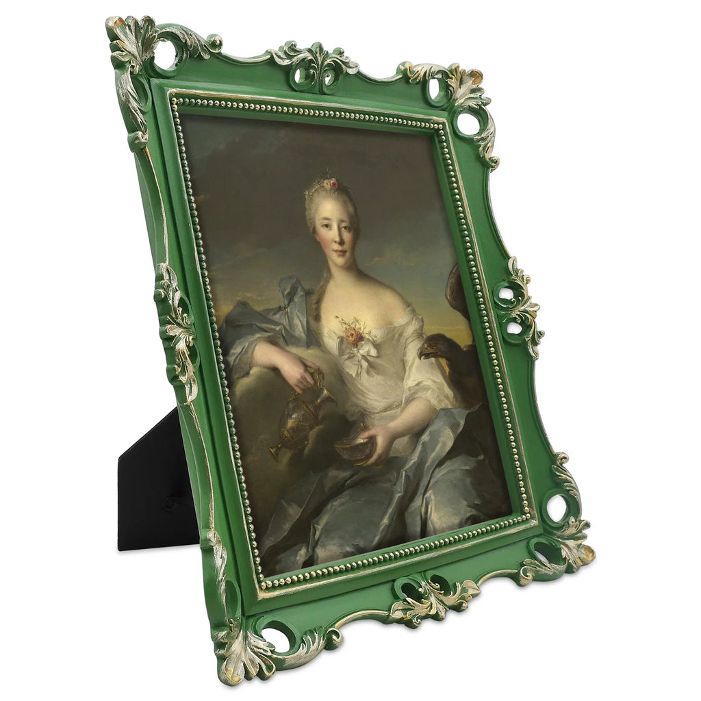8x10 Picture Frames Moss Green with Gold Trim E82044
