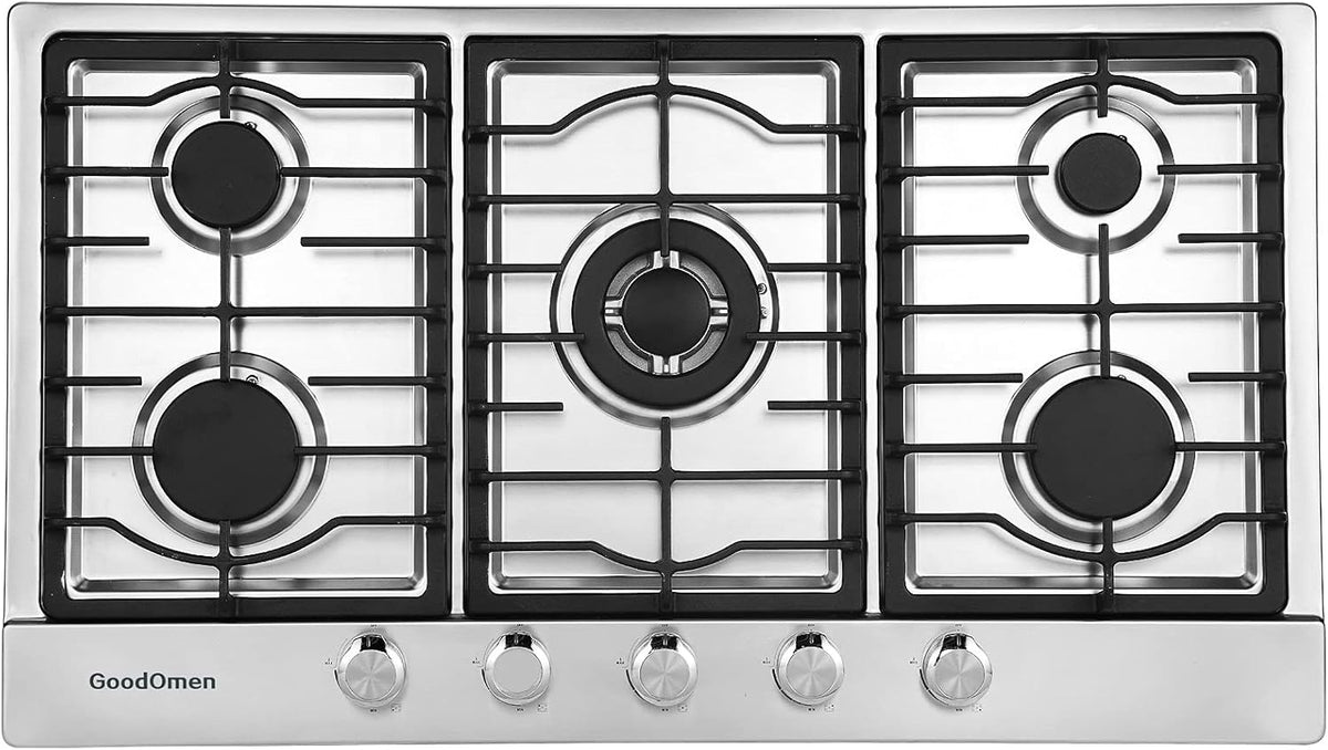 30 Inch 5 Burner Gas Cooktop with Cast Iron Grates R636