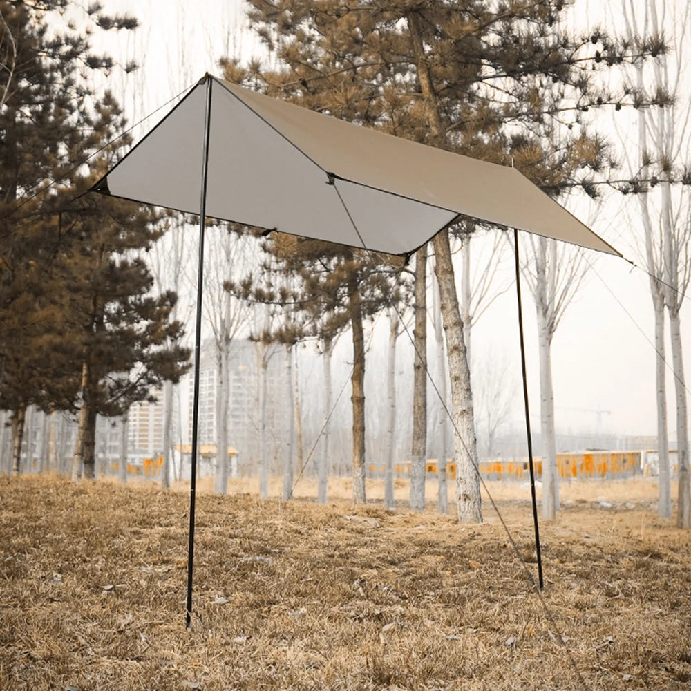 Waterproof Camping Tarp with Poles C564