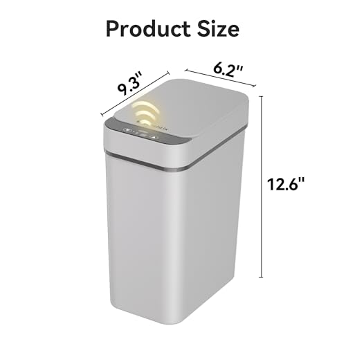 3 Pack 2.6 Gallon Touchless Motion Sensor Trash Can Y9147