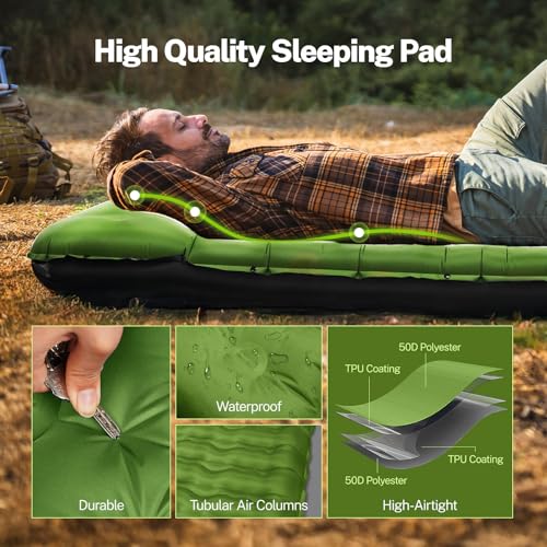 6" Extra-Thick Camping Sleeping Pad with Pillows N64087