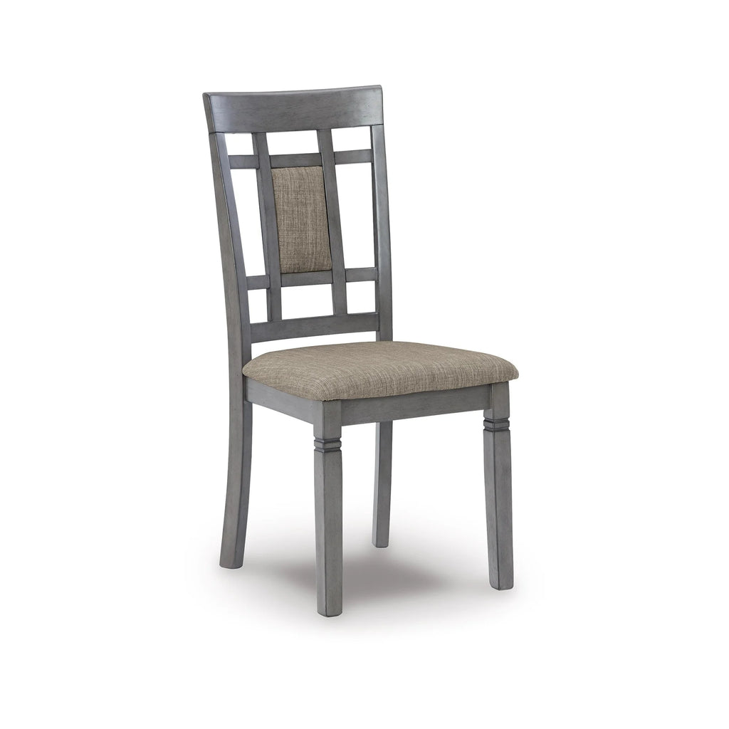 7 Piece Light Gray Wood Dining Table Set H5209