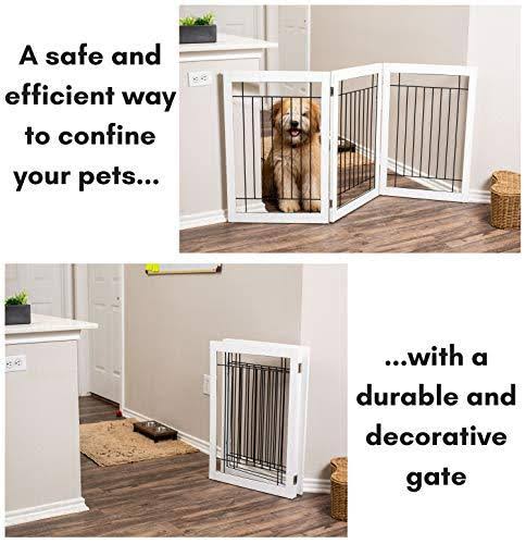 Traditional Wire Dog Gate - 3 Panel - 30 inch Tall B61419