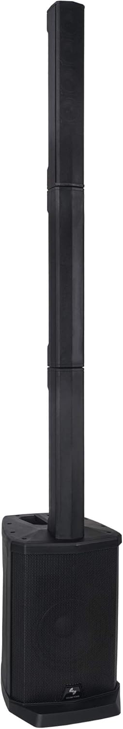 Pair of Passive Wall-Mount Column Mini Line Array Speakers with 4 x 5” Woofers, Black F162389