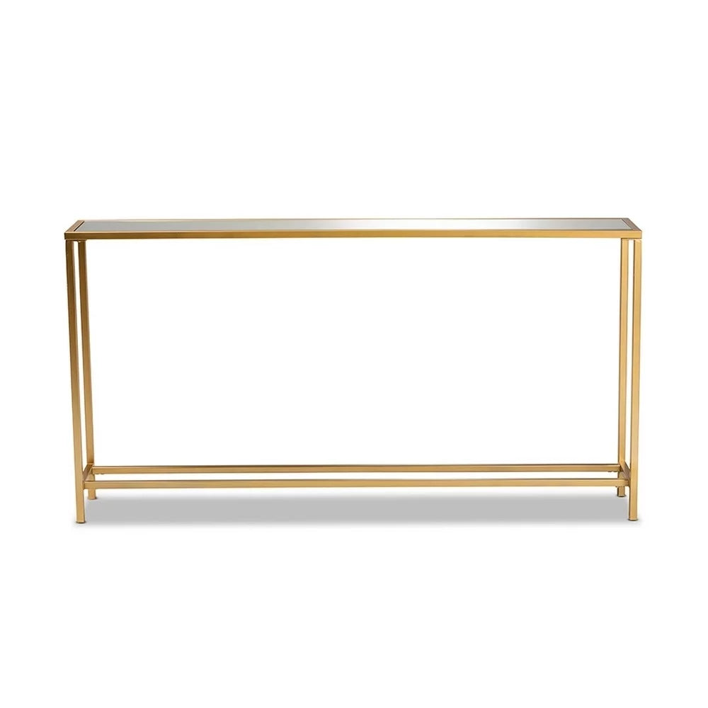 Gold Mirrored Glass Console Table T70726