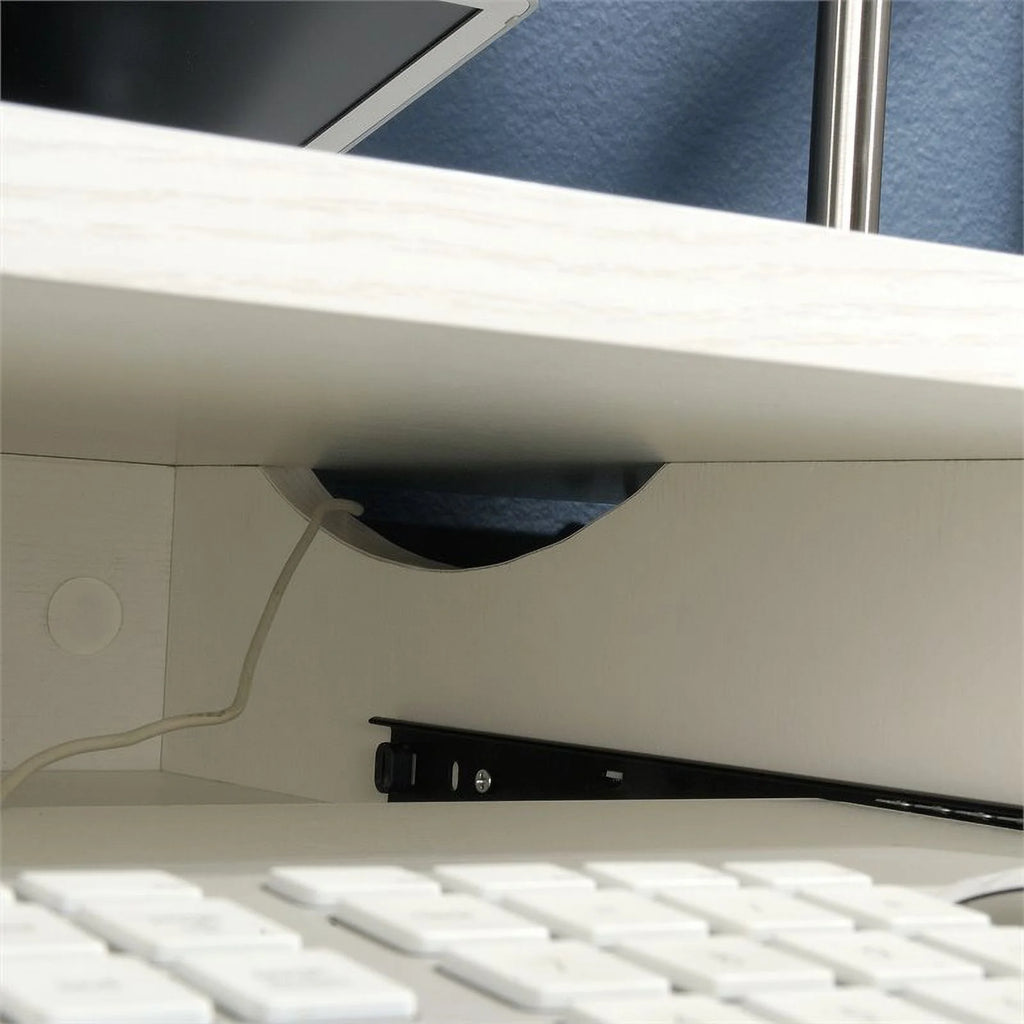 Pearl Oak Single Pedestal Computer Desk H880