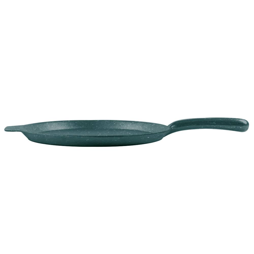 Hunter Green White Speckle 10x22 Sand Cast Aluminum Pizza Tray with Handle Y197