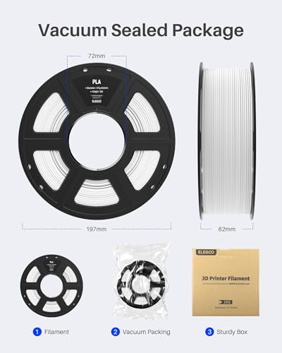 PLA Filament 1.75mm 4KG 4pcs 1kg Spool B723