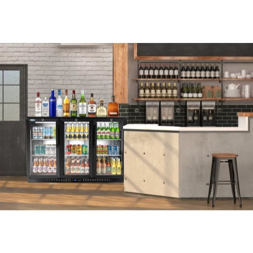Three-Door Back Bar Refrigerator 11 Cu Ft C282
