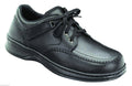 Black Leather Orthofeet Shoes S734