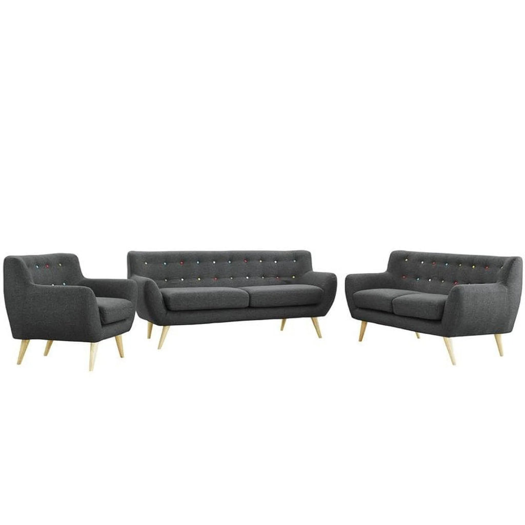 3 Piece Gray Sofa Set G9664