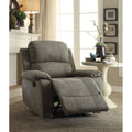 Gray Microfiber Recliner T1034