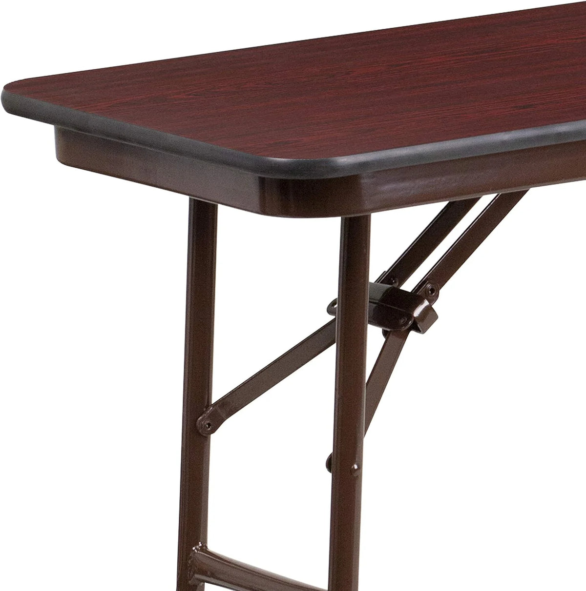 Mahogany Melamine Laminate Folding Training Table P450312