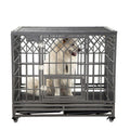 Heavy Duty Metal Dog Cage Pet Kennel Crate Playpen with Wheels T761716