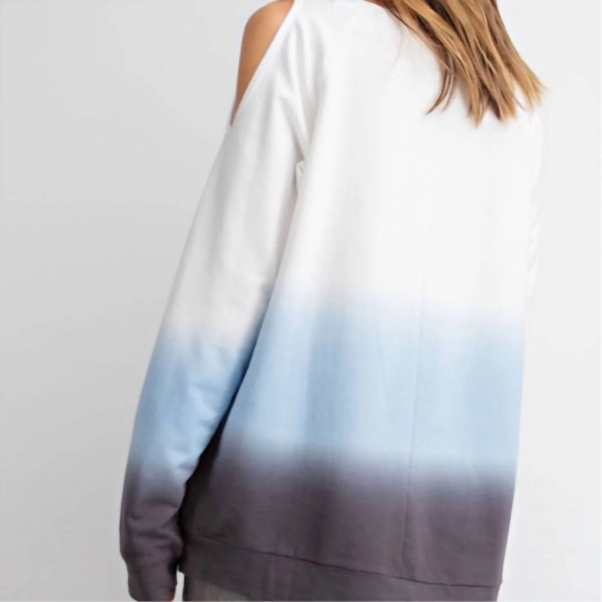 Tie Dyed Cold Shoulder Top S221490