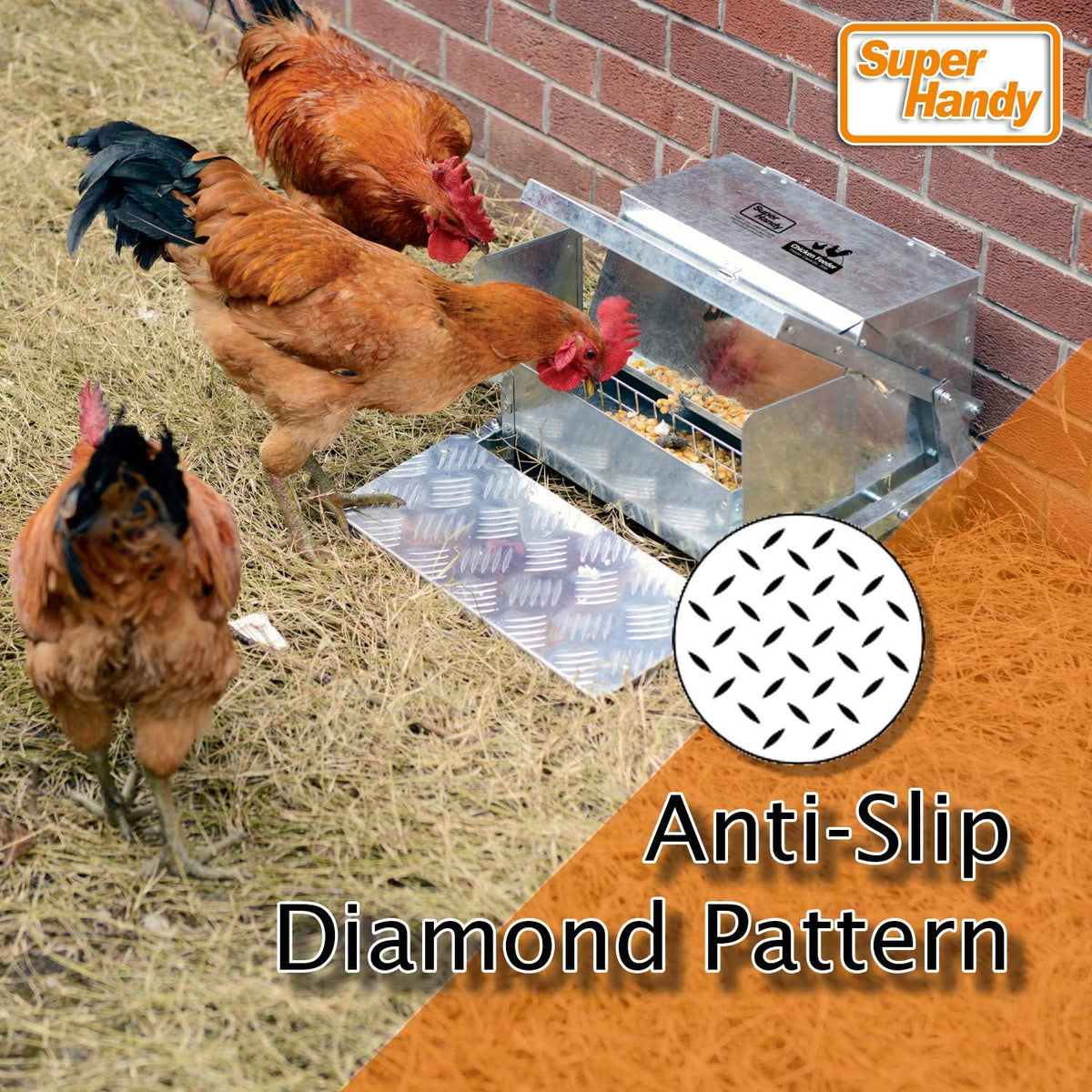 Chicken Feeder Automatic 20lbs Capacity Galvanized Steel V30503