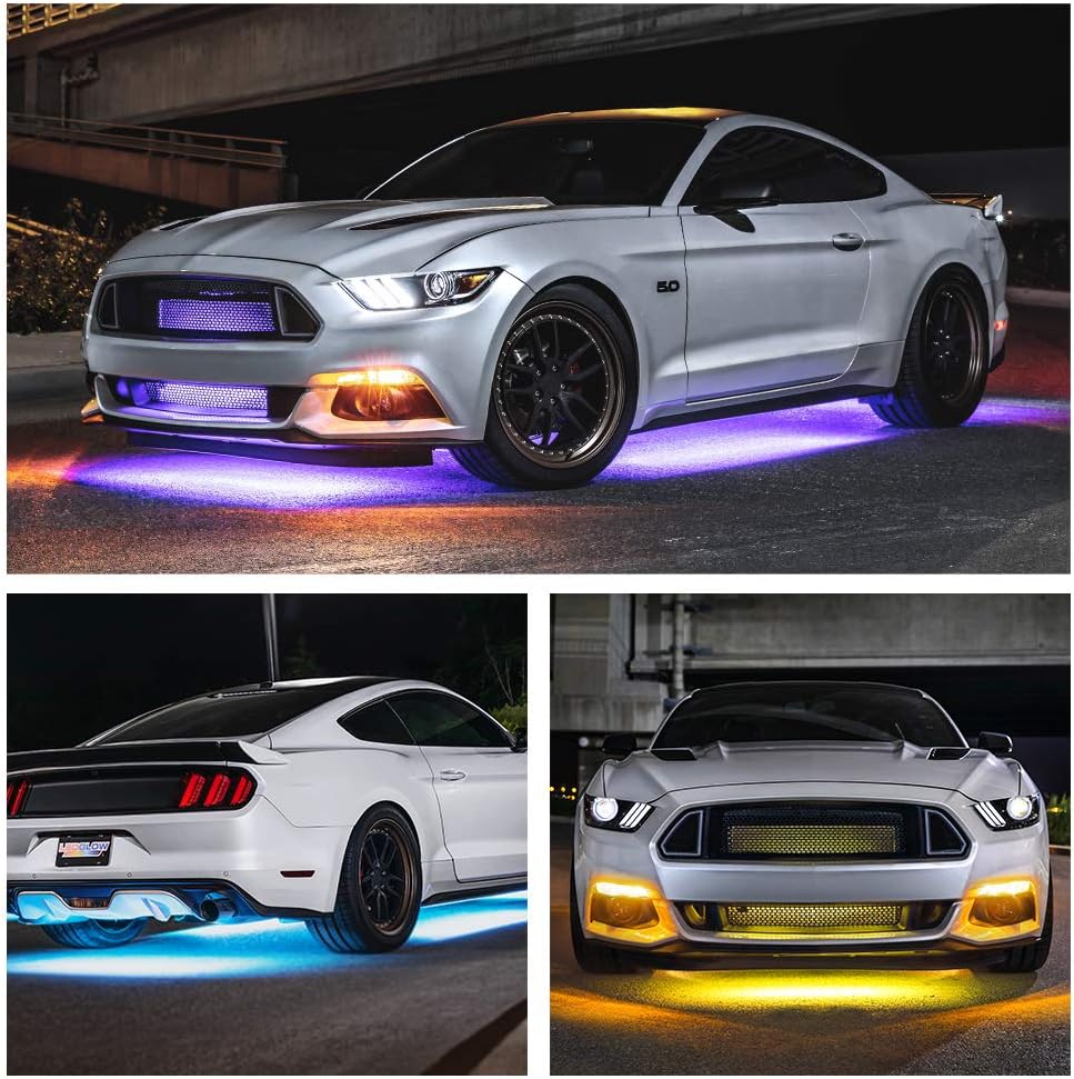 4pc Bluetooth LED Underbody Underglow Accent Lighting Kit Z384304