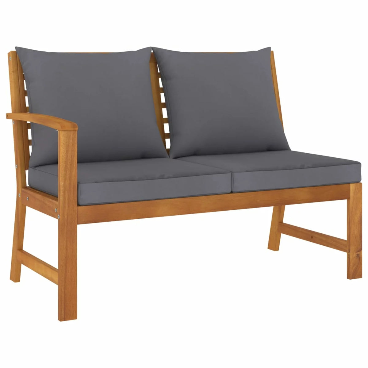 Acacia Wood Garden Bench with Cushion V608456