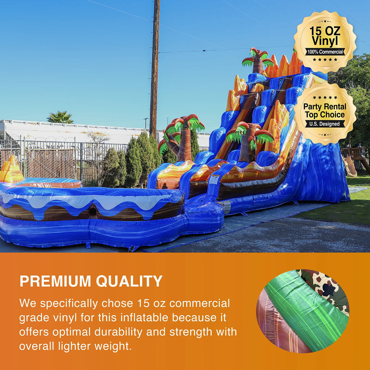 19' Inflatable Water Slide with Detachable Pool M848