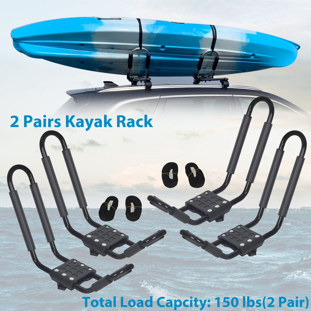 2 Pairs Universal Kayak Roof Rack Carrier D7534