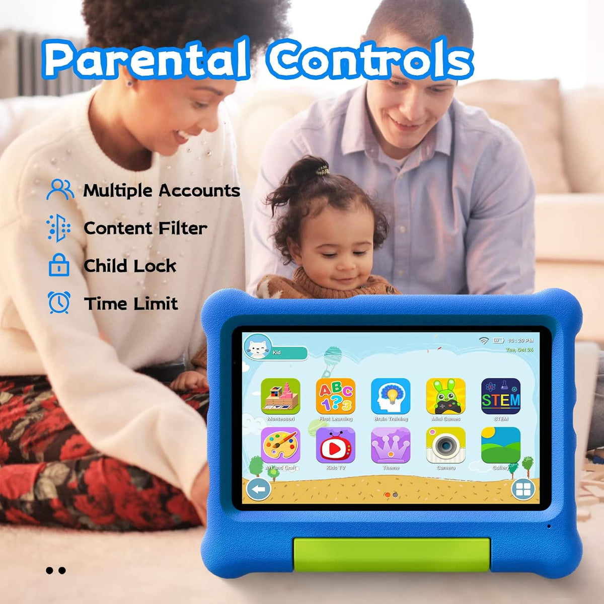 Kids Tablet 8 inch Android 11 Tablet 32GB Storage Blue G9420