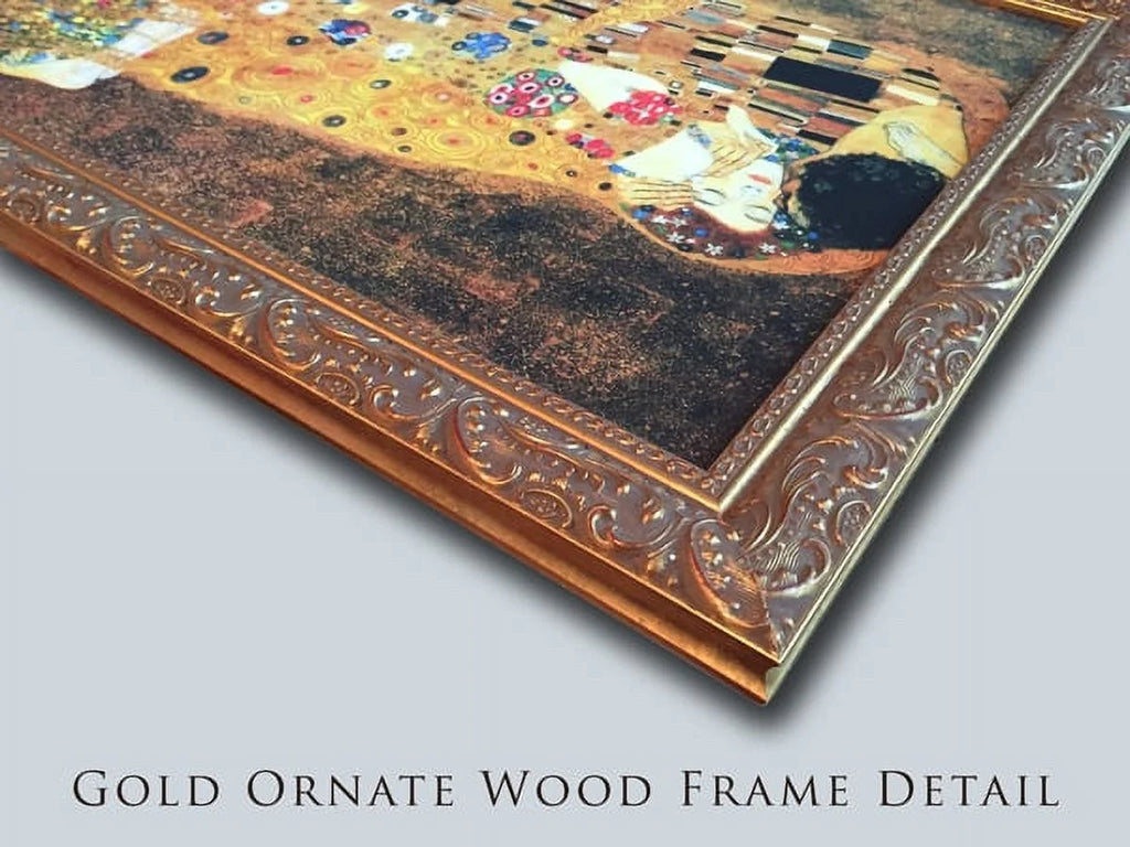 Gold Ornate Wood Framed Canvas Art P19087