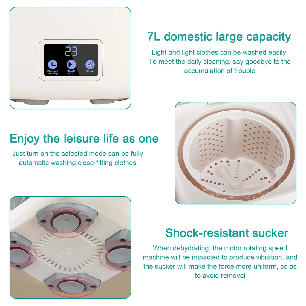 Mini Portable 7L Washing Machine P9266