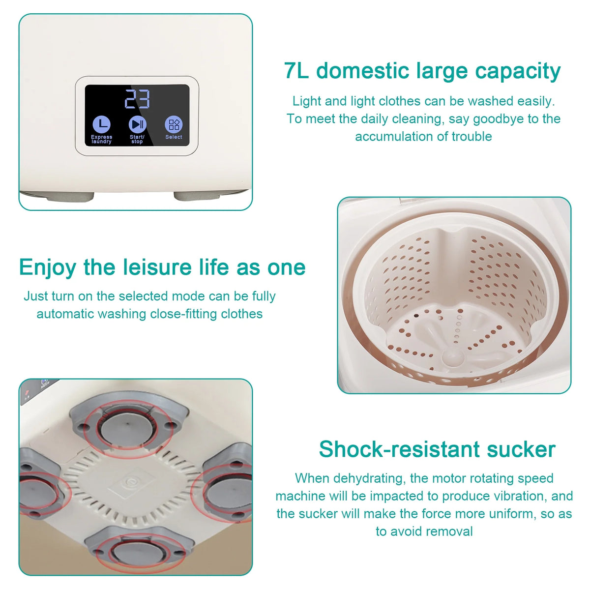 Mini Portable 7L Washing Machine P9266