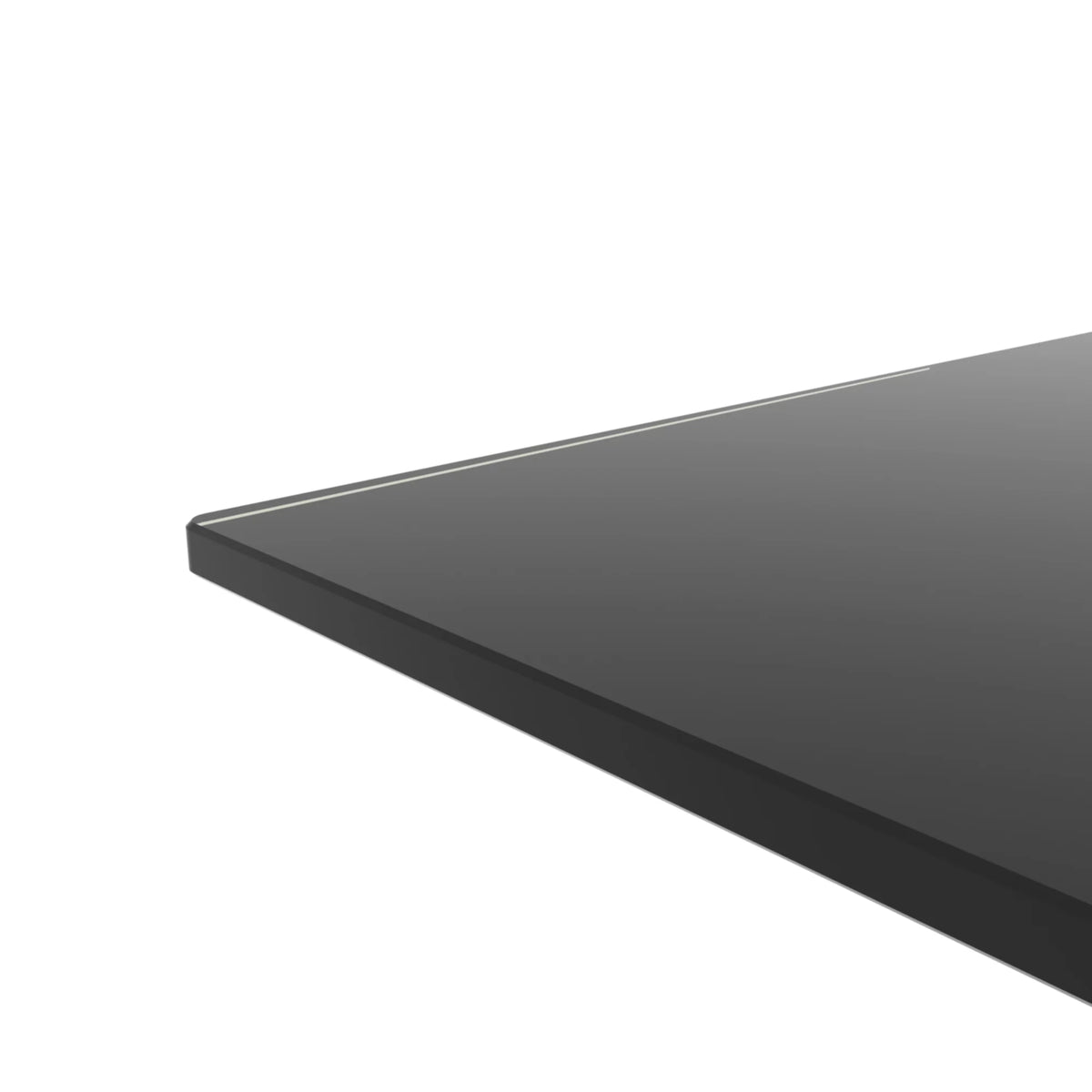 Glass Square Coffee Table Black U833