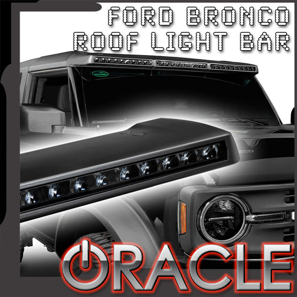 Black Integrated Windshield Roof LED Light Bar System O12531