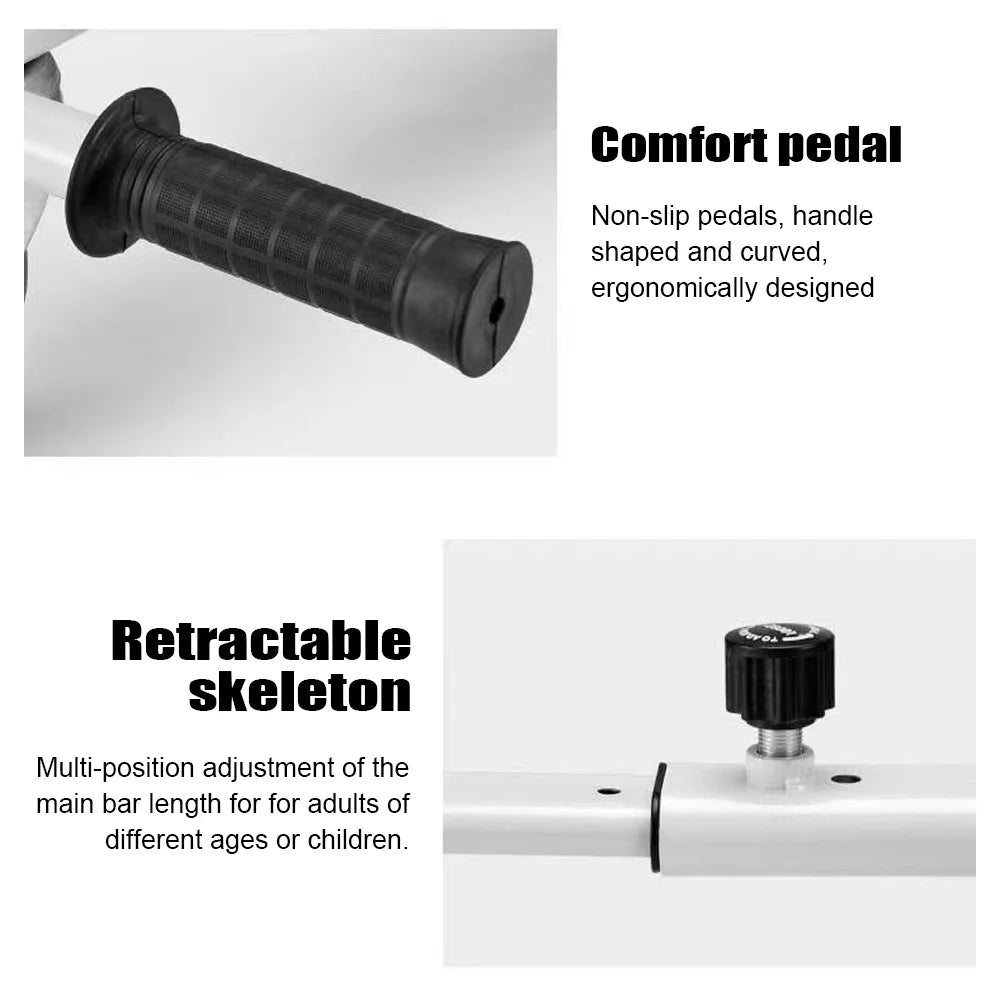 Hoverboard Attachment Adjustable Scooters Hand-Operated Seat Rear Wheel A9012