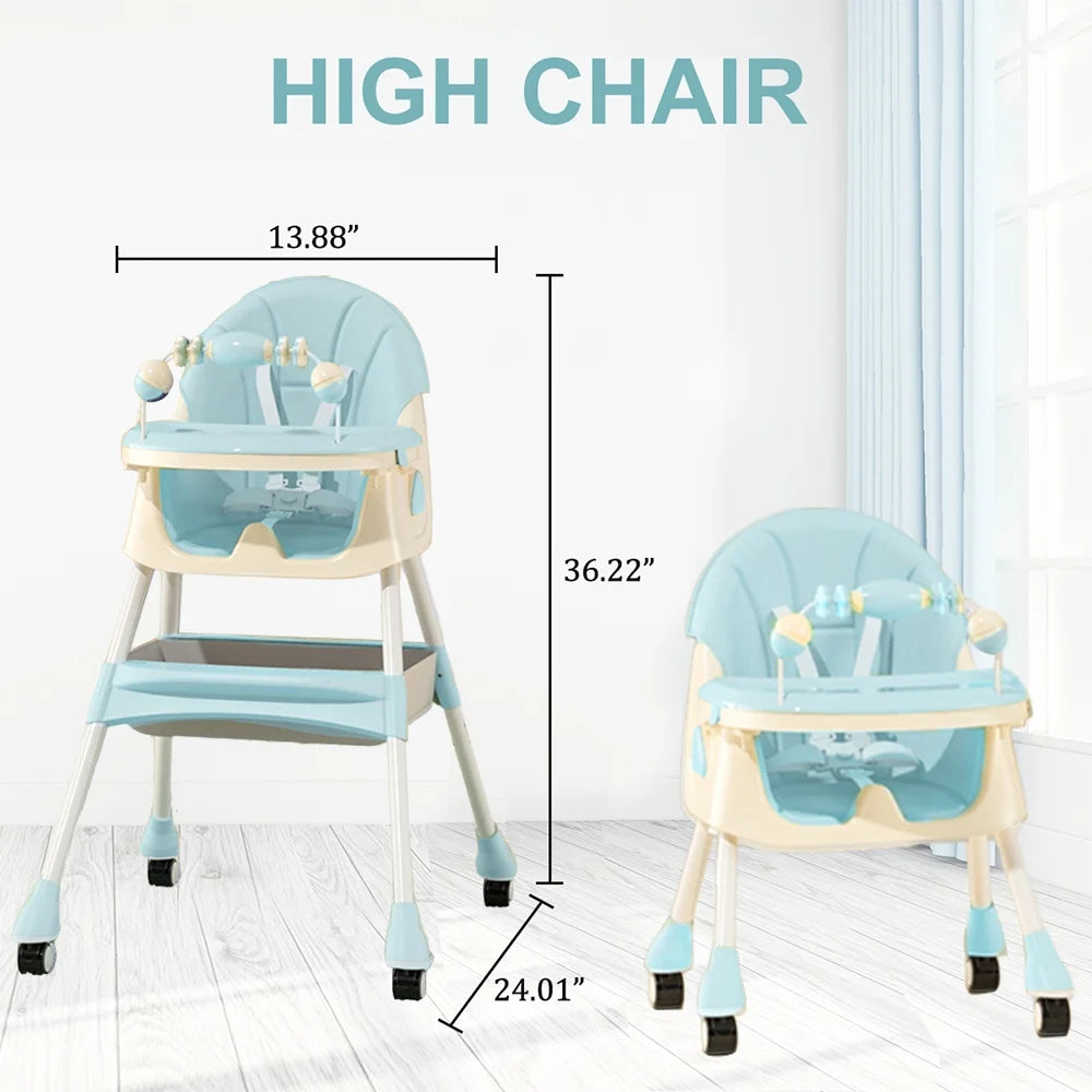 4-in-1 Baby High Chair Dark Blue U708187