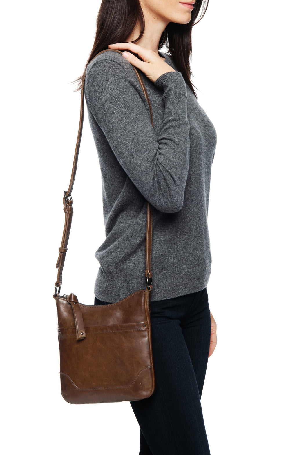 Dark Brown Leather Swing Pack T357611