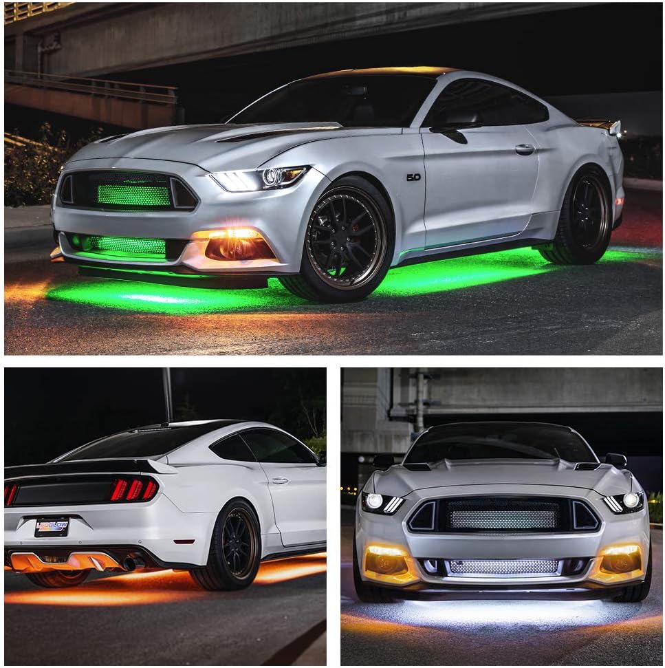 4pc Bluetooth LED Underbody Underglow Accent Lighting Kit Z384304