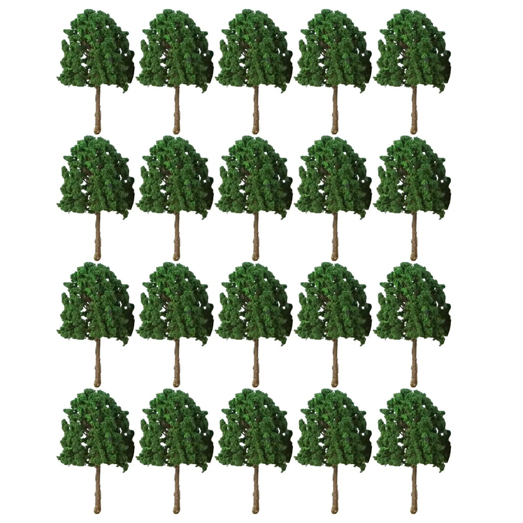 20 Pieces 2.95 inch Dark Green Miniature Trees for Diorama H327550