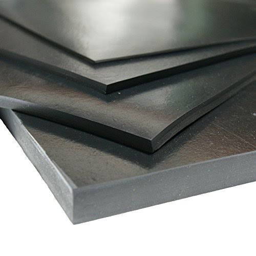 3/4 in. Thick x 6 in. Width x 6 in. Length Black Rubber Sheet (3-Pack) T271