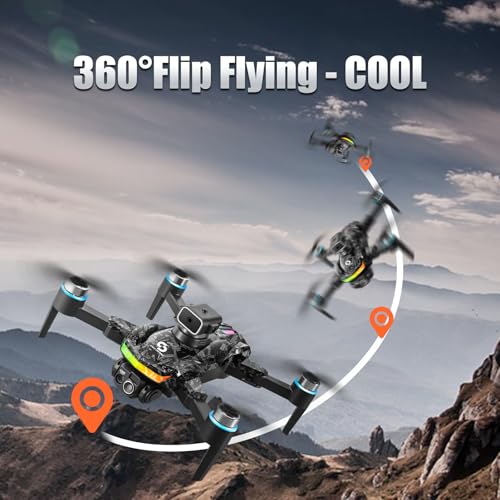 Drone with Camera 1080P RC Drone with Flashing Lights W78863