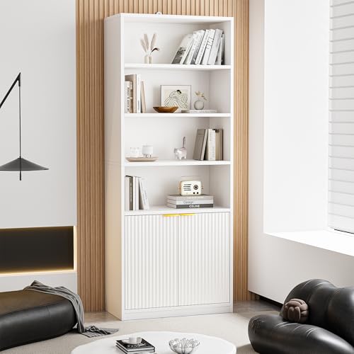 72" Tall 7 Tier Bookcase with Doors C504755
