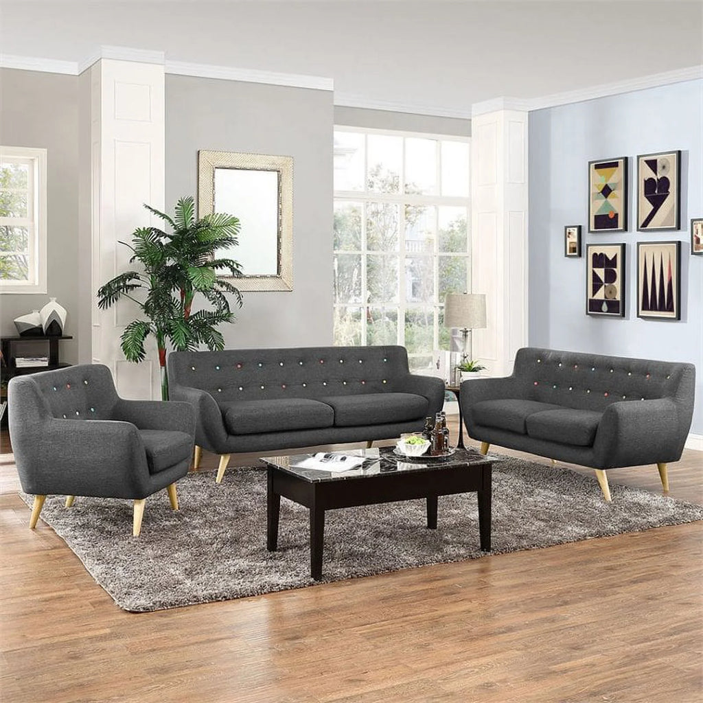 3 Piece Gray Sofa Set G9664