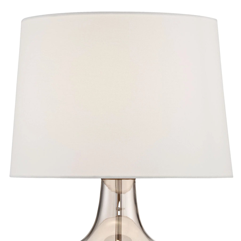 Glass Table Lamp with Off-White Shade P64002