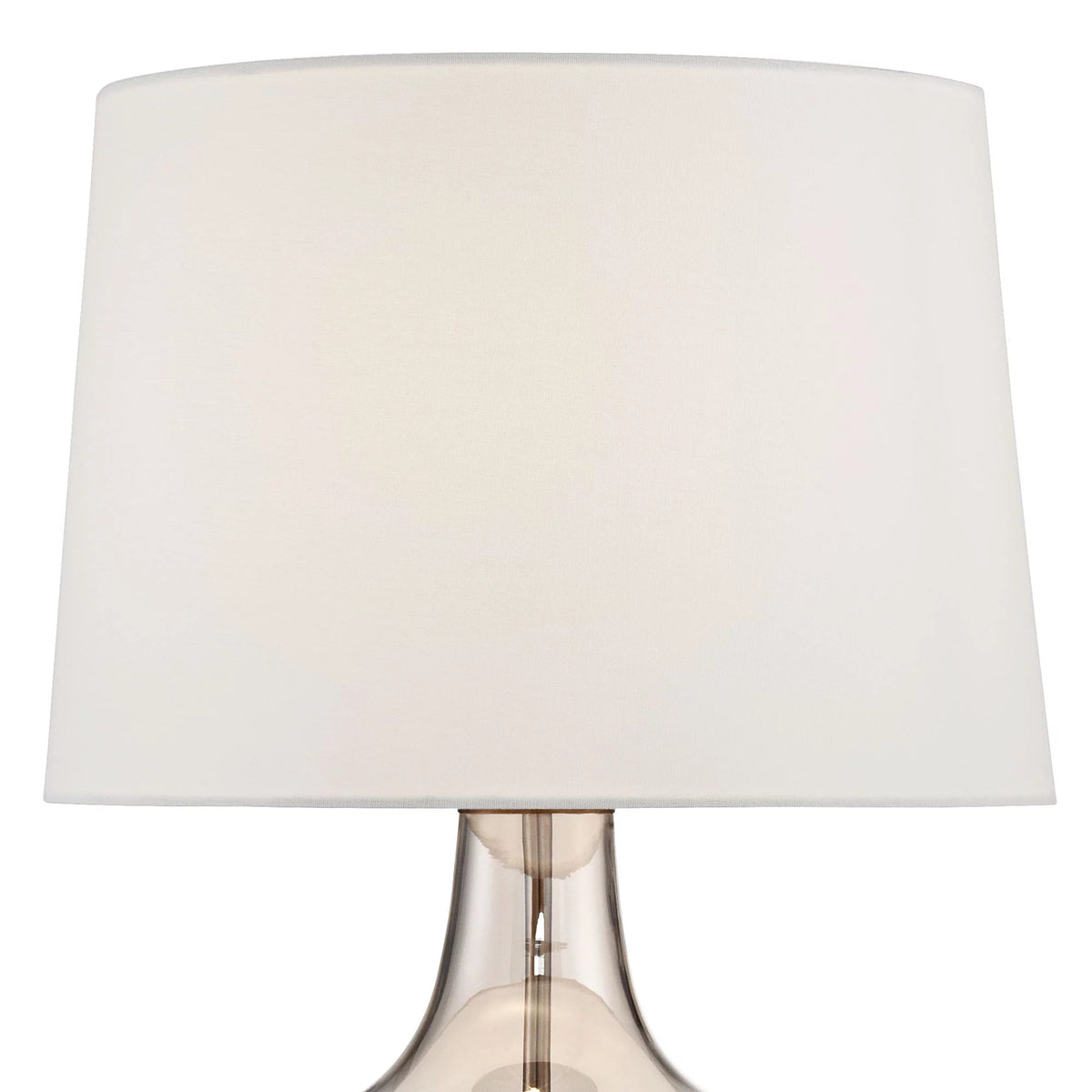 Glass Table Lamp with Off-White Shade P64002