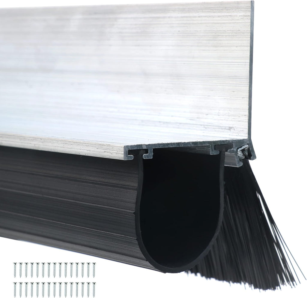 Heavy-Duty U Shape Bottom Rubber Garage Door Weather Stripping Kit (16.4ft) Y605