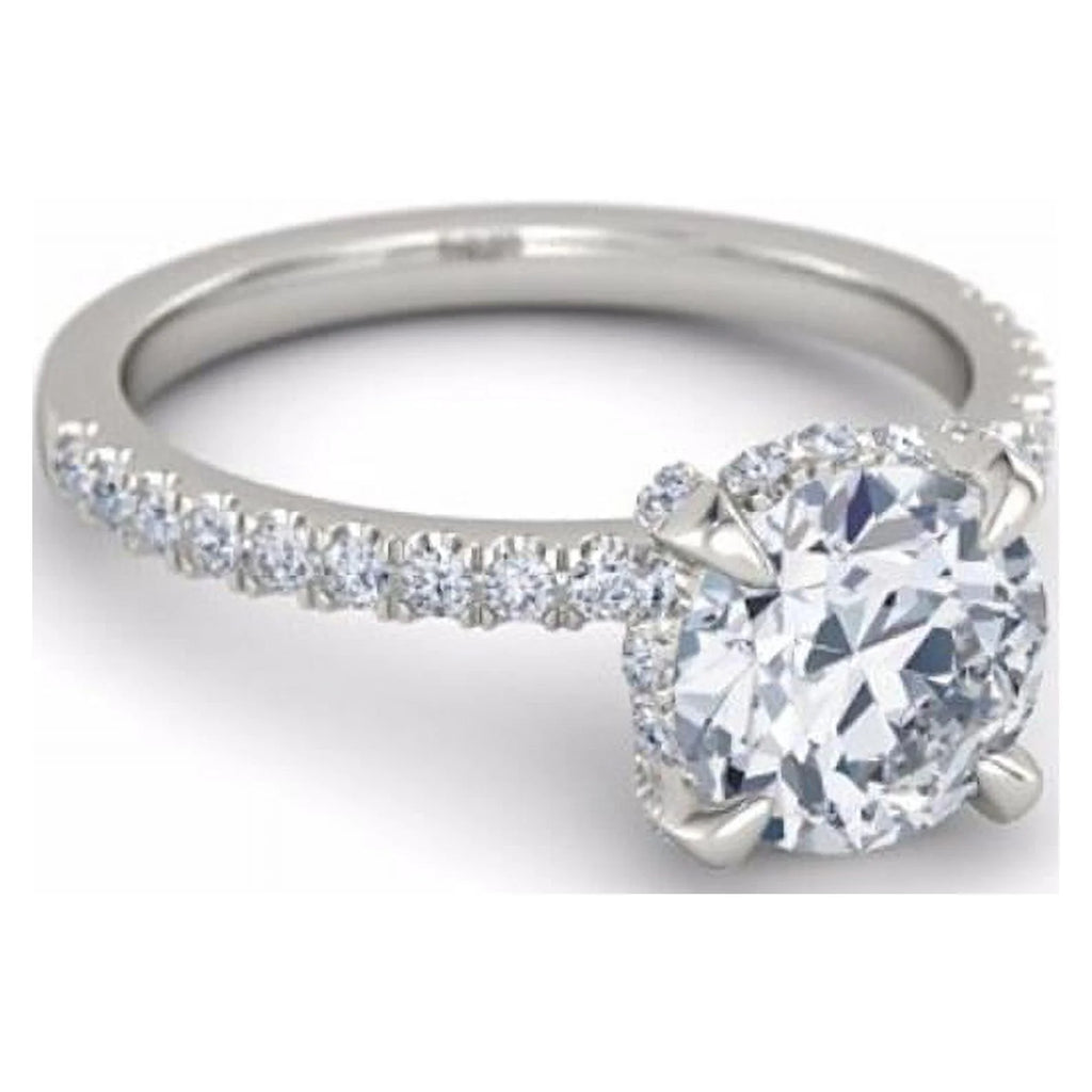 14K White Gold Moissanite Engagement Ring I25538