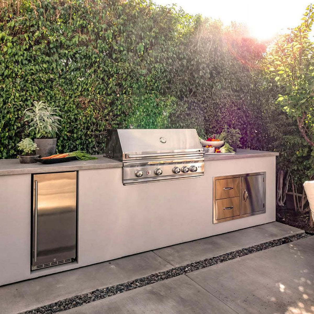 32-Inch 3-Burner Built-In Natural Gas Grill With Rotisserie A454890