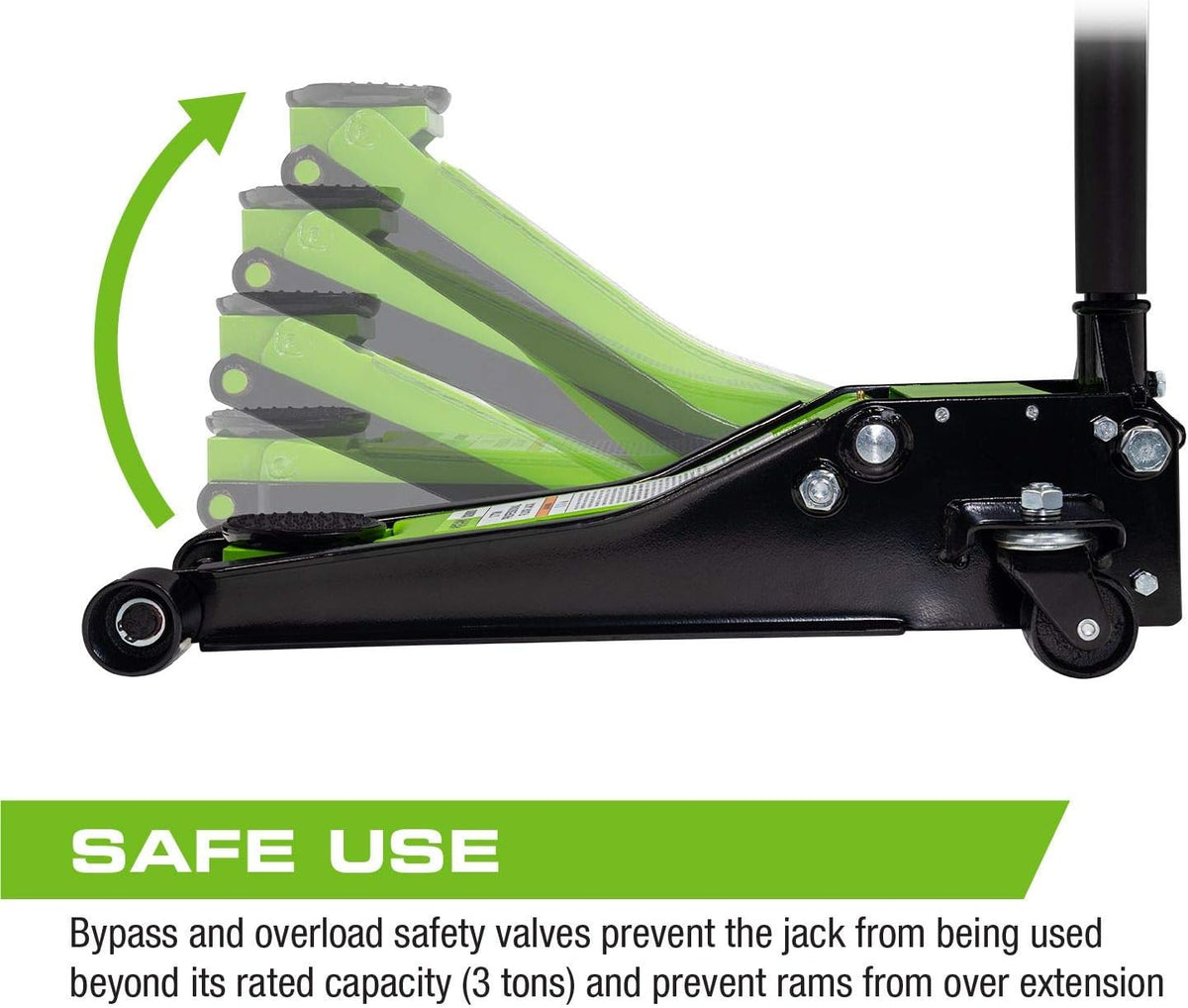 3 Ton Low Profile Quick Rise Steel Floor Jack B511785